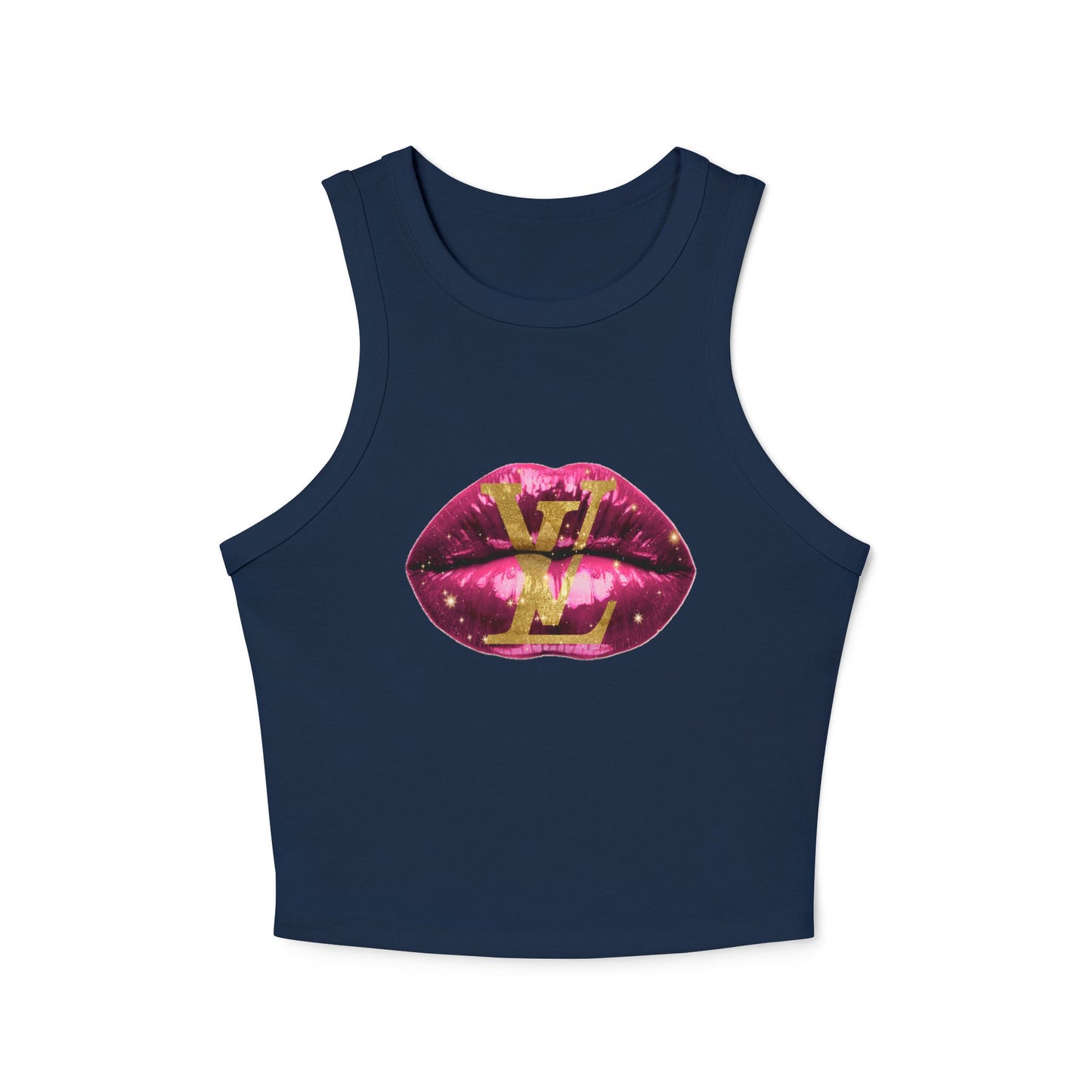 Designer Glam Pink Shimmer Lips II Tank