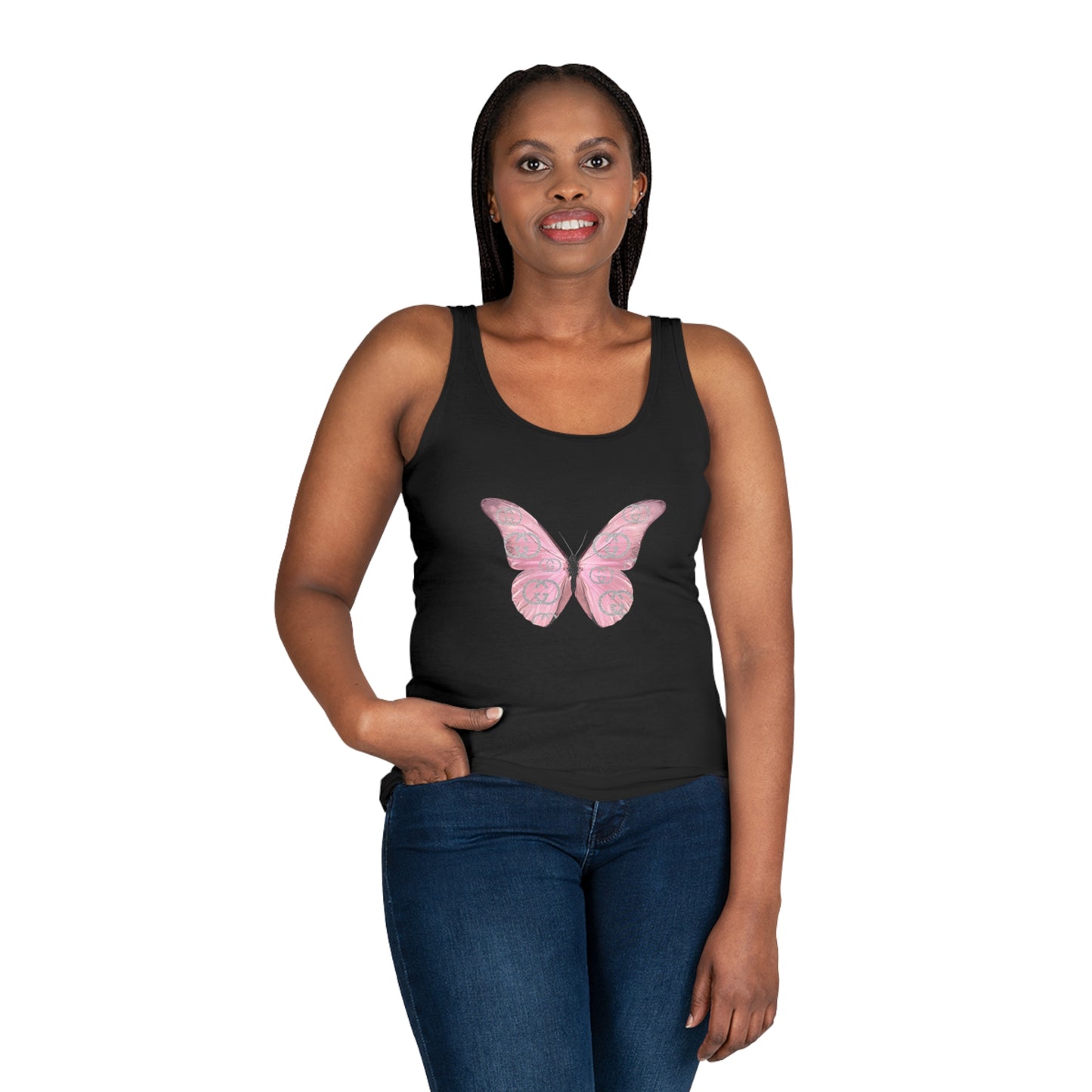 Designer Pink Butterfly I Tank