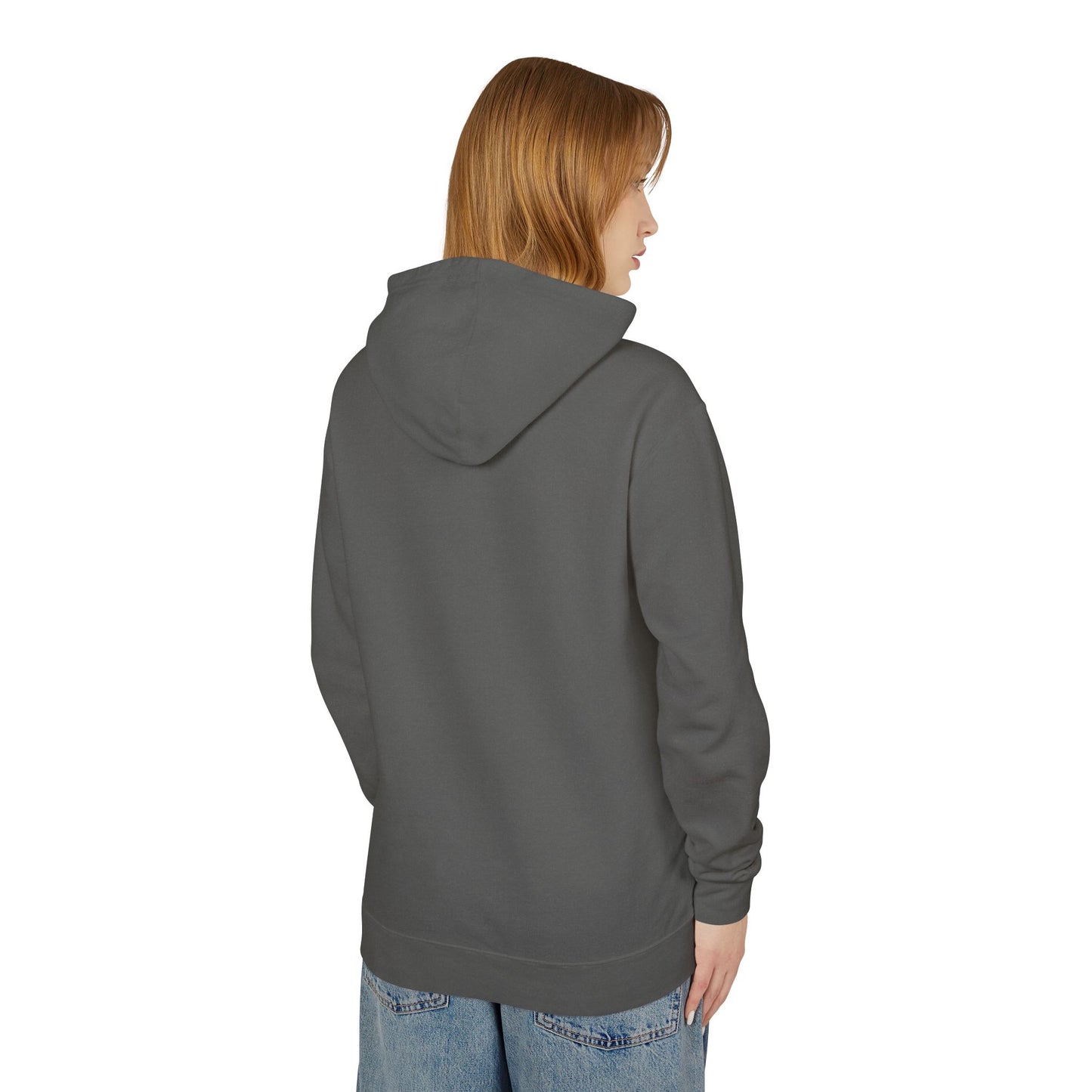 Violet Hand Heart Unisex Lightweight Hooded Sweatshirt