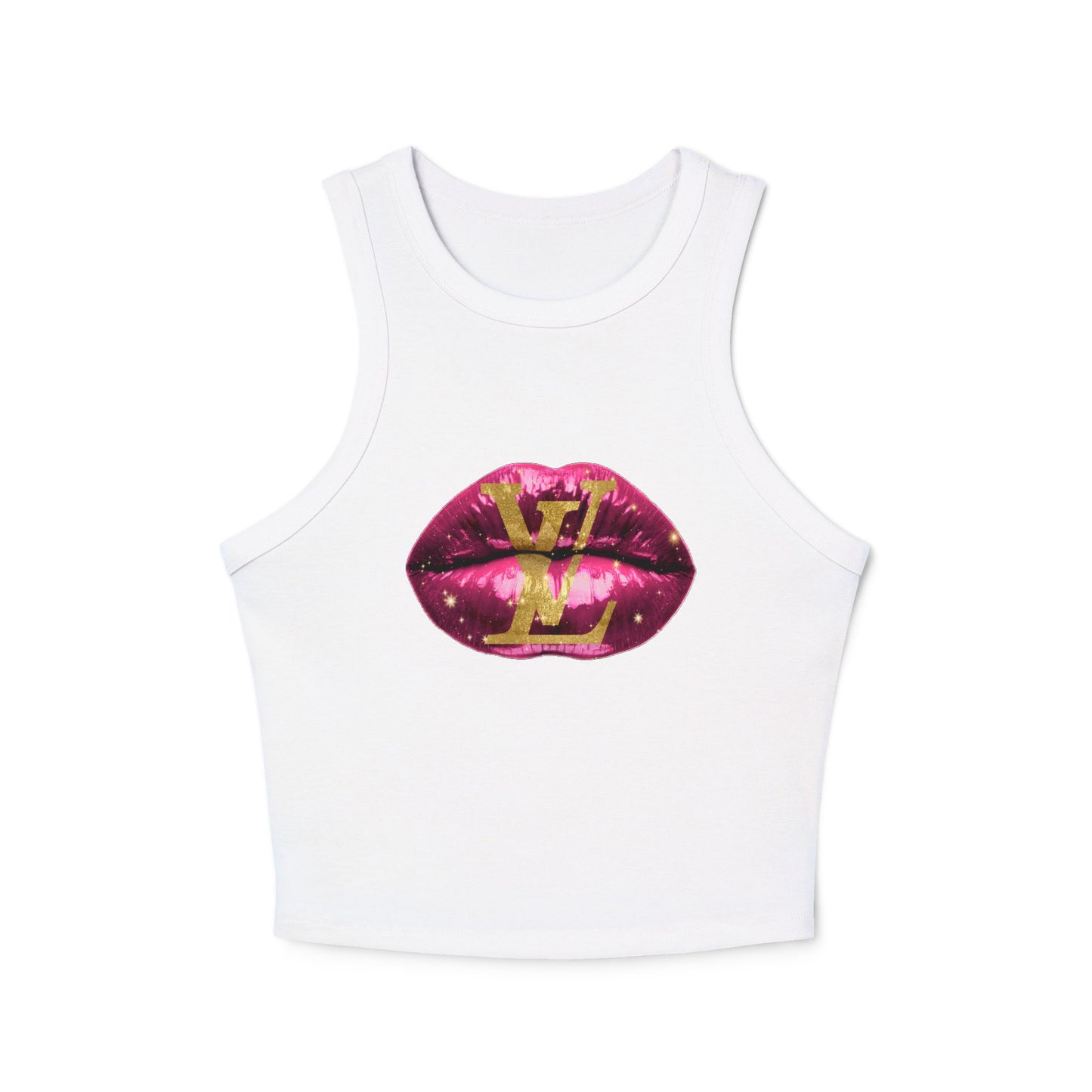 Designer Glam Pink Shimmer Lips II Tank