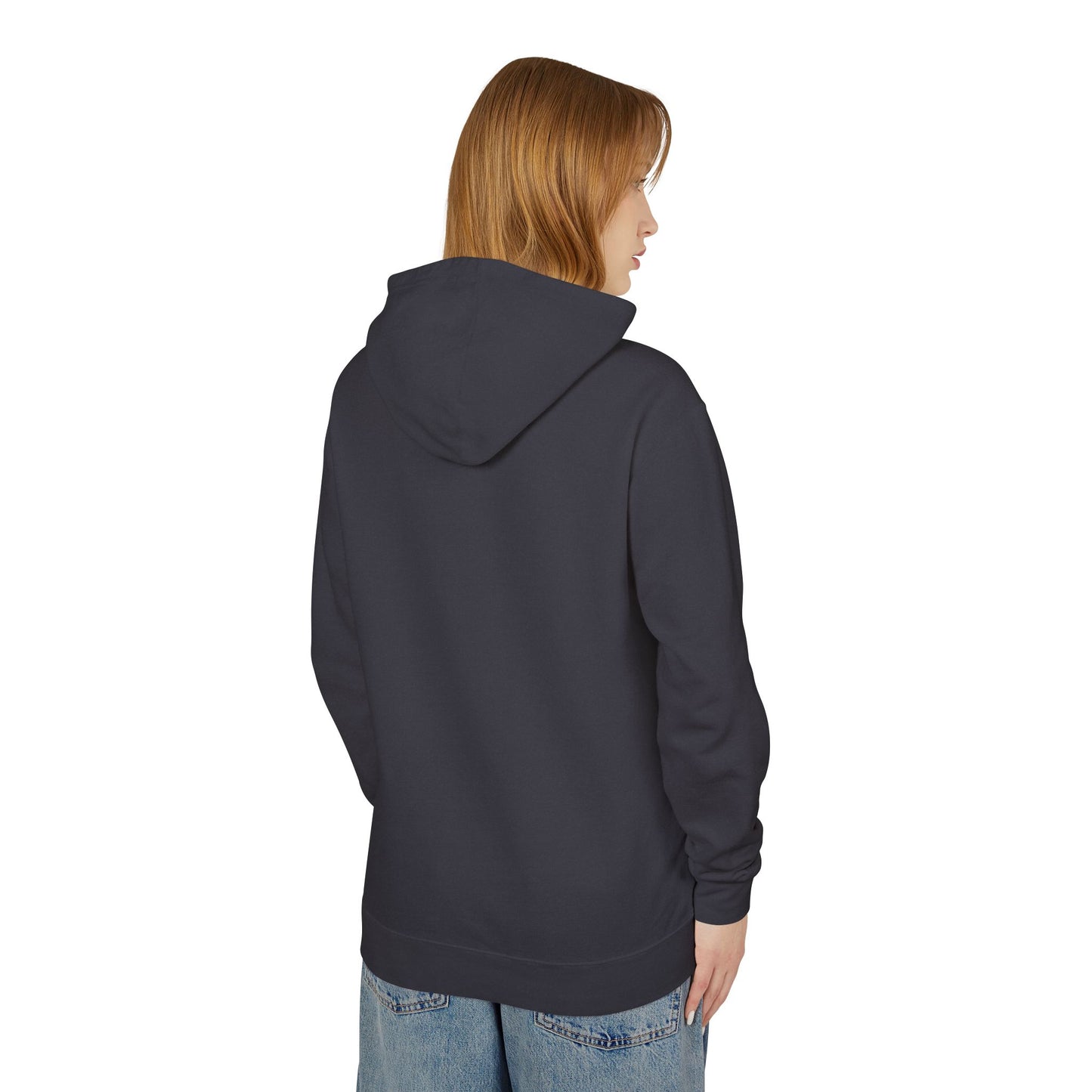 Violet Hand Heart Unisex Lightweight Hooded Sweatshirt