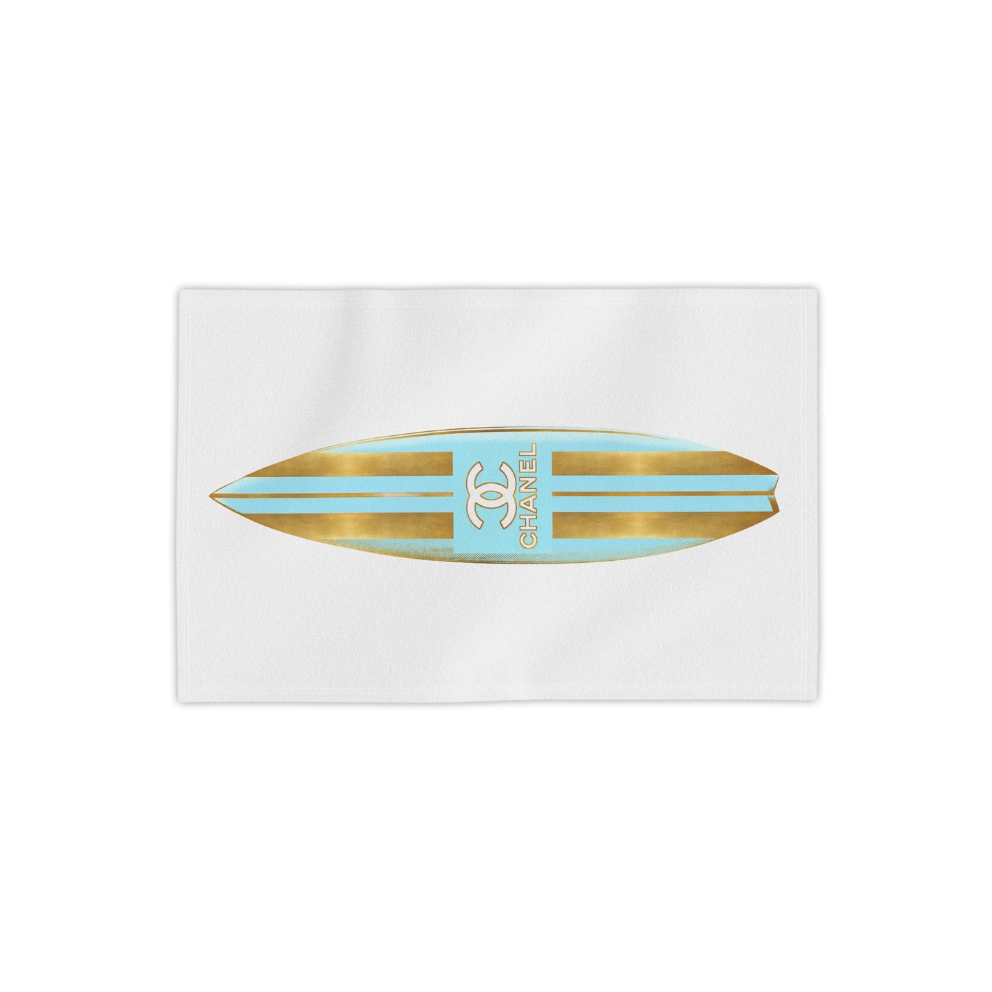 Designer Glam Turquoise and Gold Beach Towel