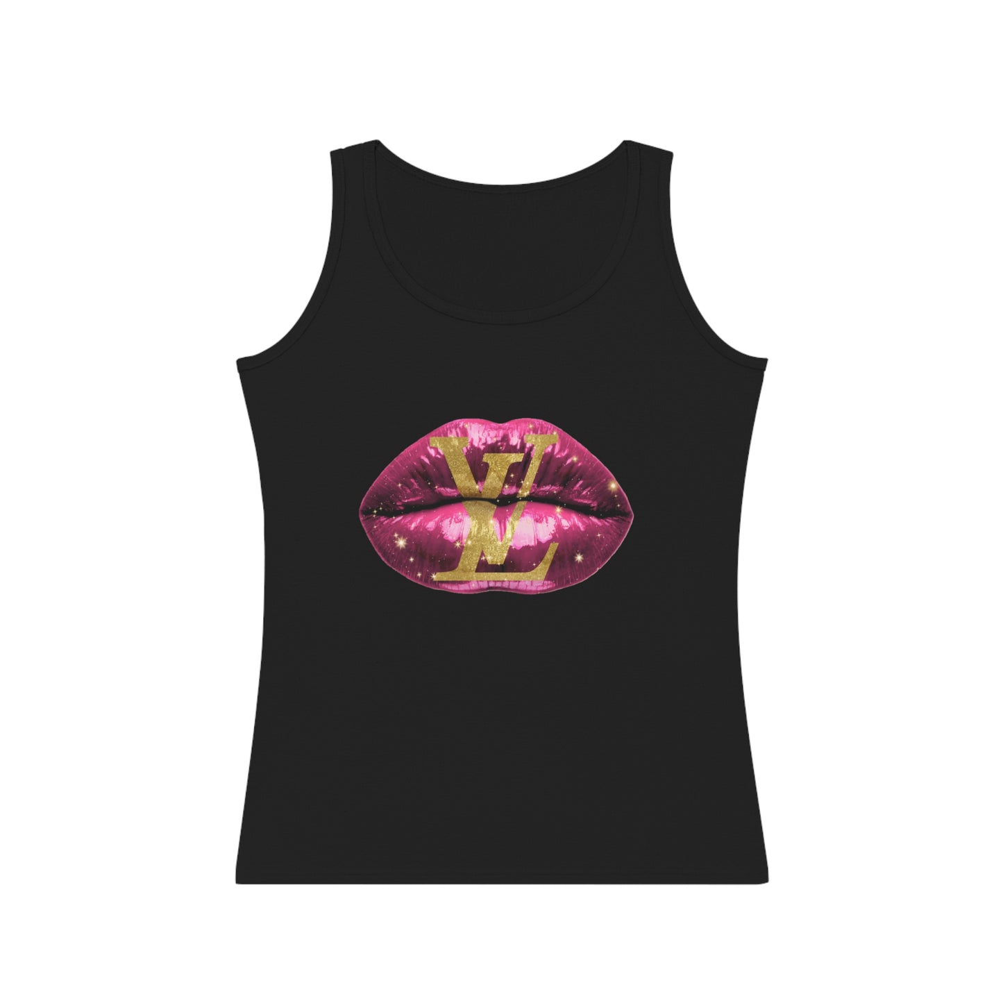 Designer Glam Pink Shimmer Lips II Tank