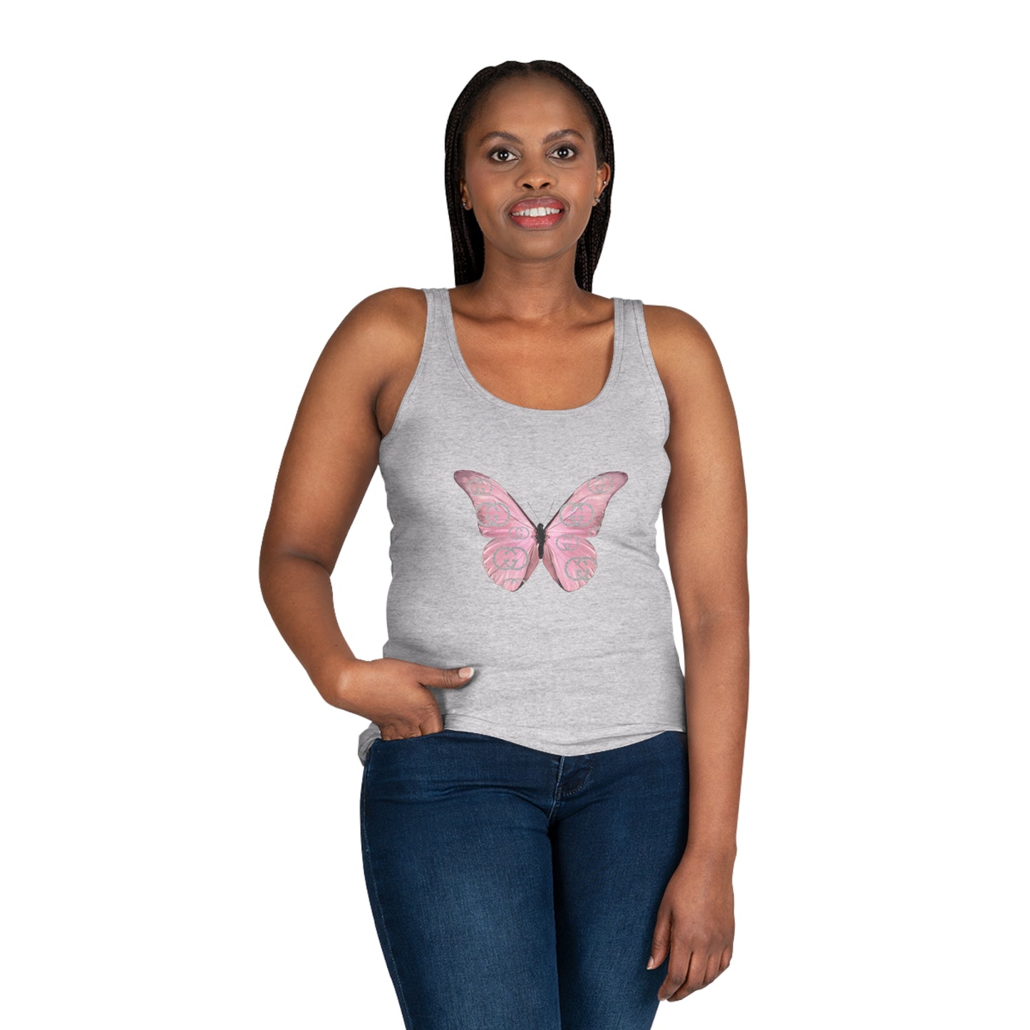 Designer Pink Butterfly I Tank