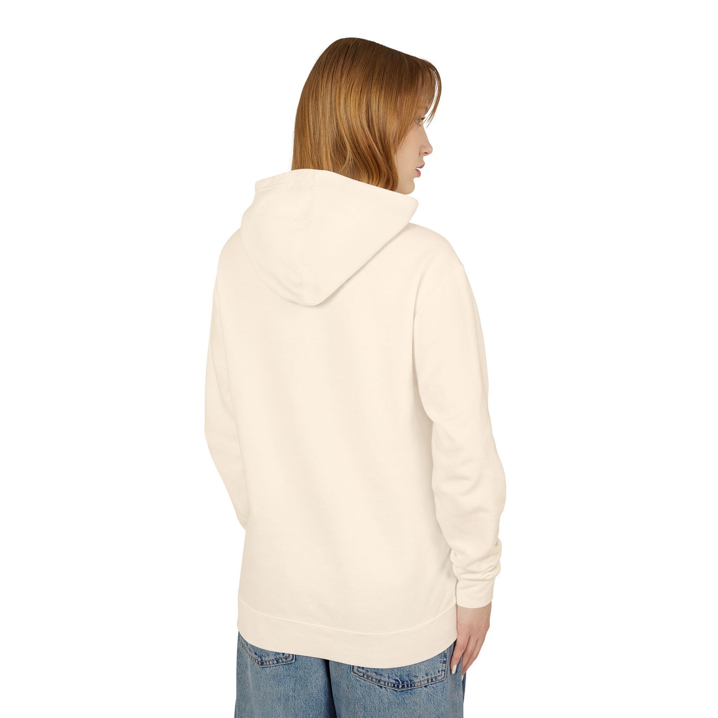Violet Hand Heart Unisex Lightweight Hooded Sweatshirt