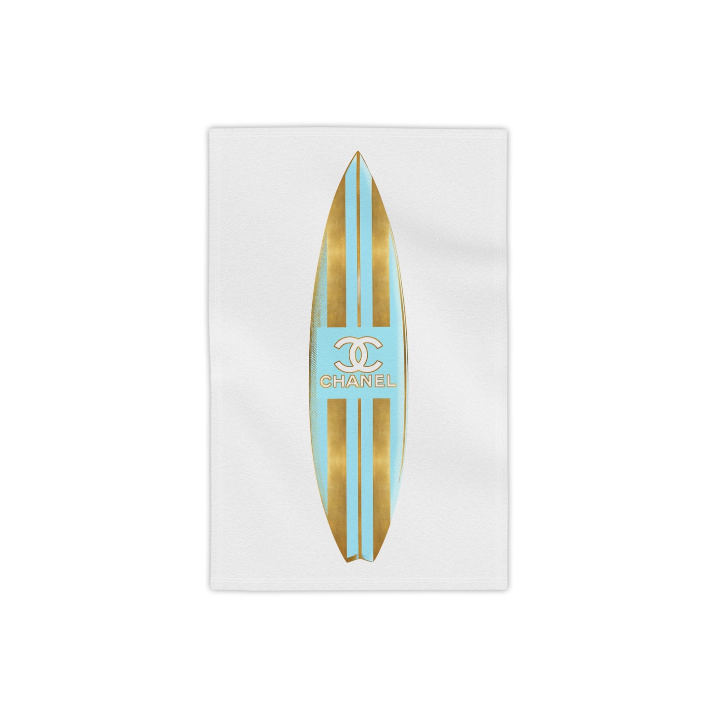 Designer Glam Turquoise and Gold Beach Towel