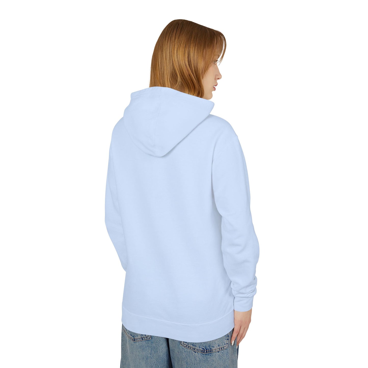 Violet Hand Heart Unisex Lightweight Hooded Sweatshirt