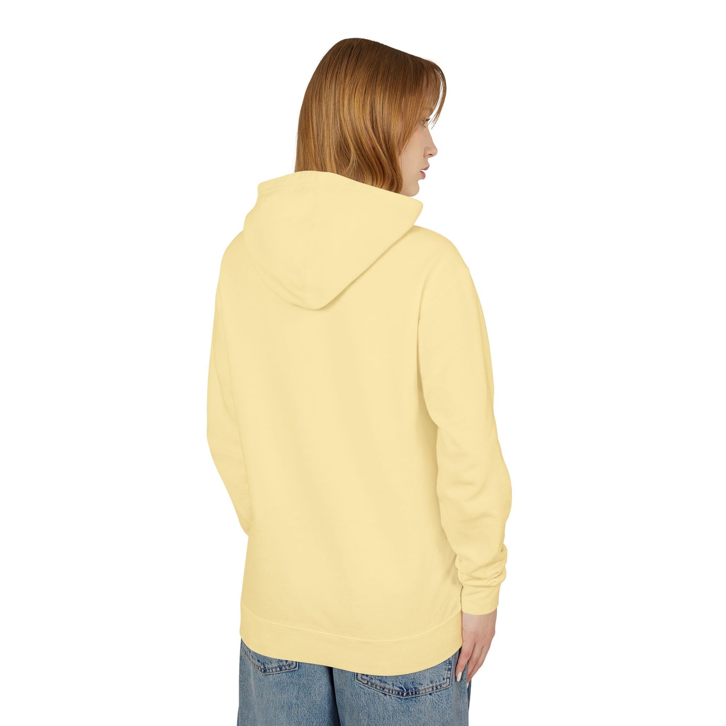Violet Hand Heart Unisex Lightweight Hooded Sweatshirt