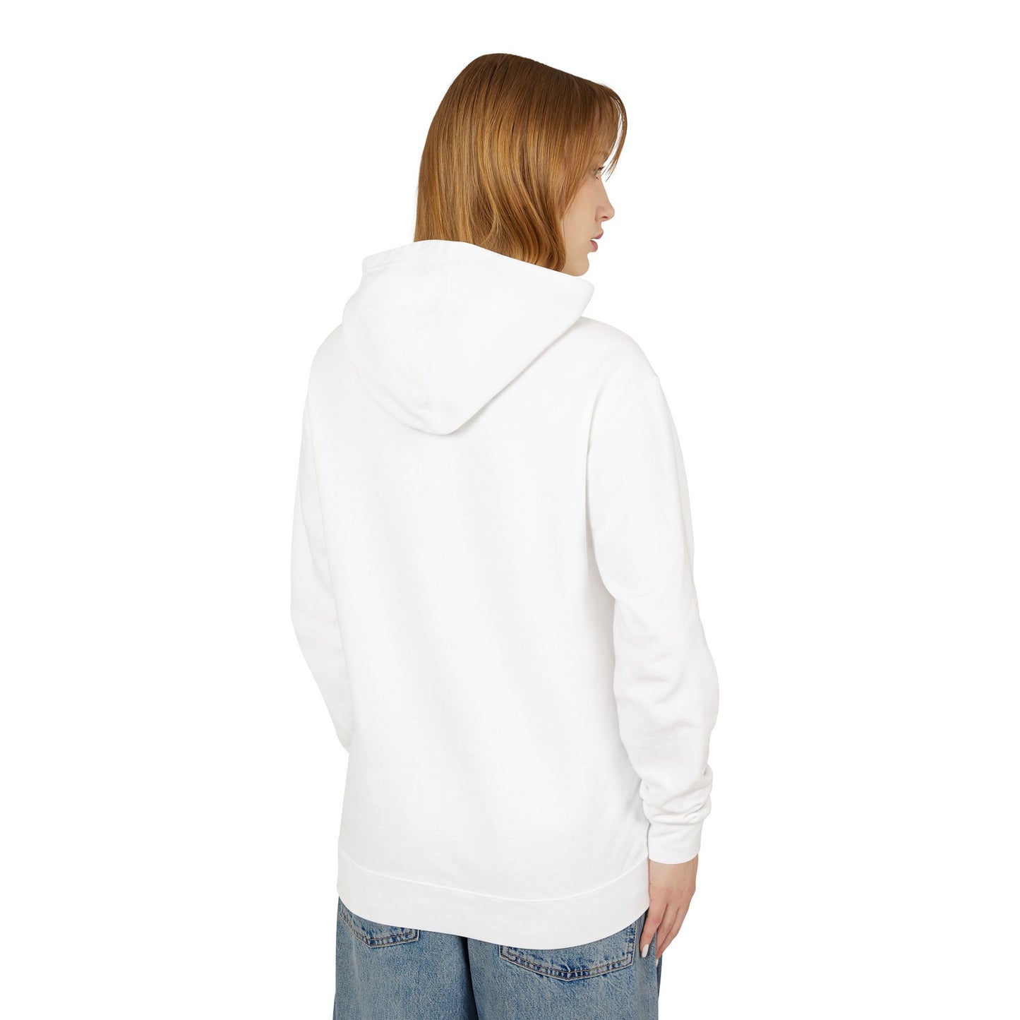 Violet Hand Heart Unisex Lightweight Hooded Sweatshirt