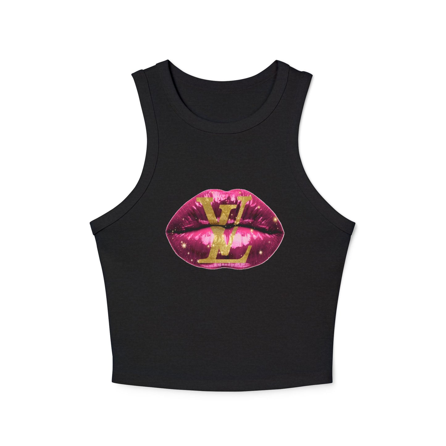 Designer Glam Pink Shimmer Lips II Tank