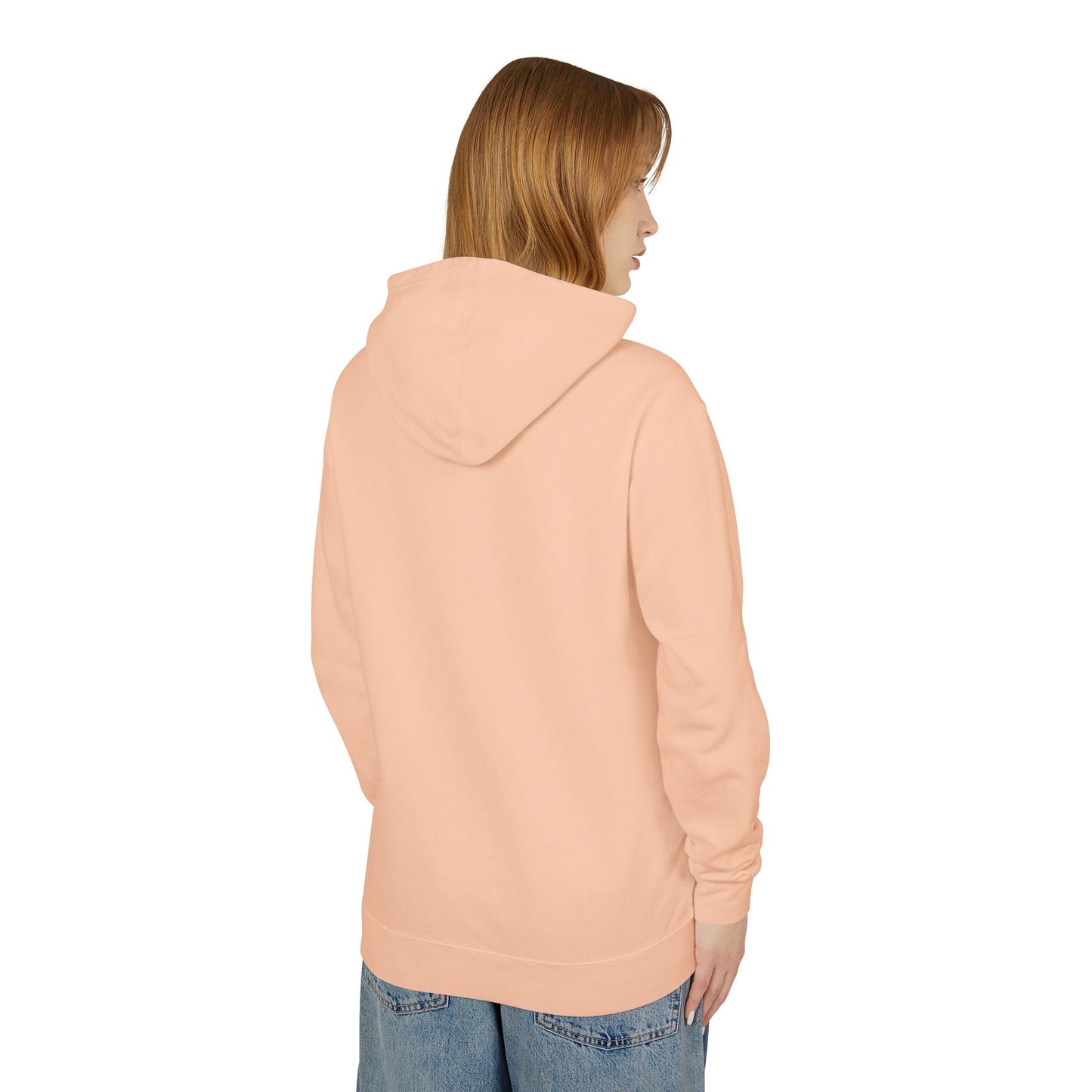 Violet Hand Heart Unisex Lightweight Hooded Sweatshirt