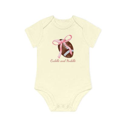 Cuddle and Huddle Football Baby Onesie