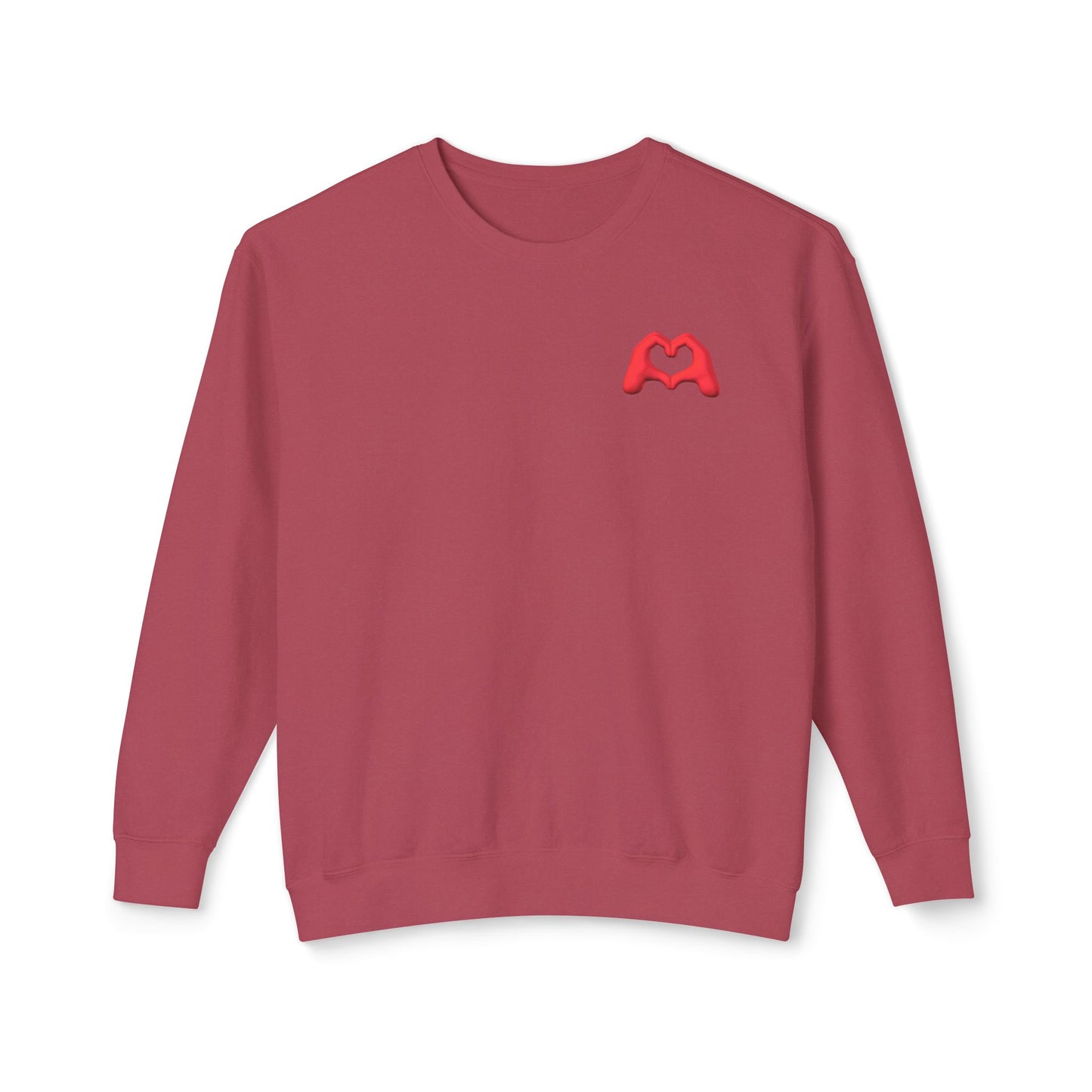 Red Hand Heart Unisex Crewneck Sweatshirt