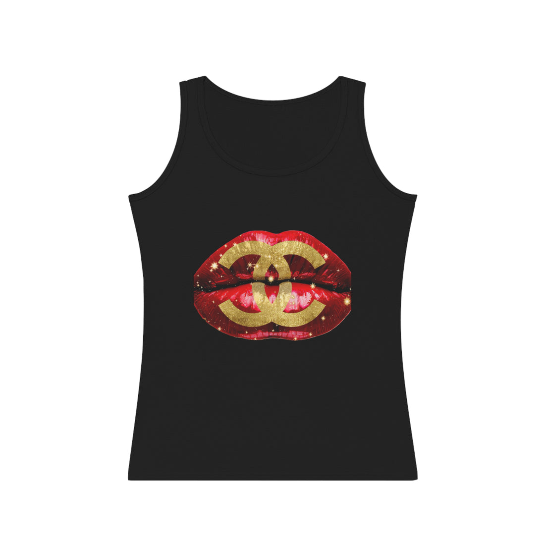 Designer Glam Sexy Red Lips I Tank