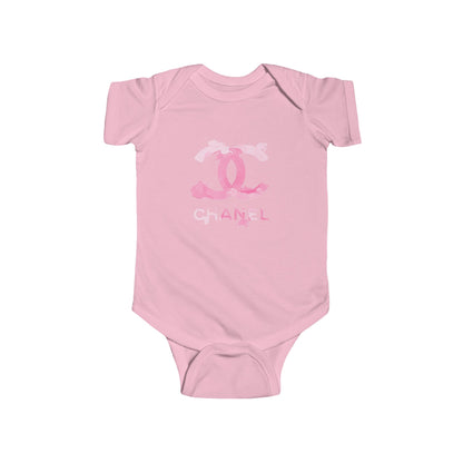 Designer Fashion Pink Watercolor Baby Onesie