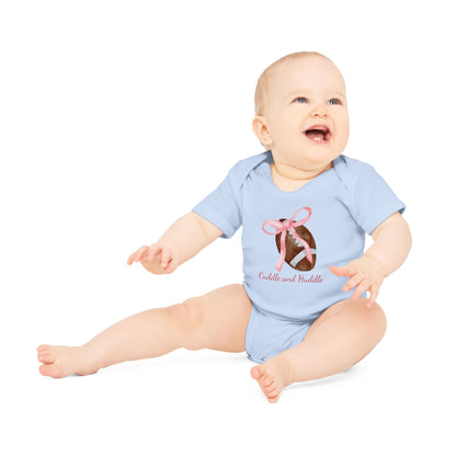 Cuddle and Huddle Football Baby Onesie