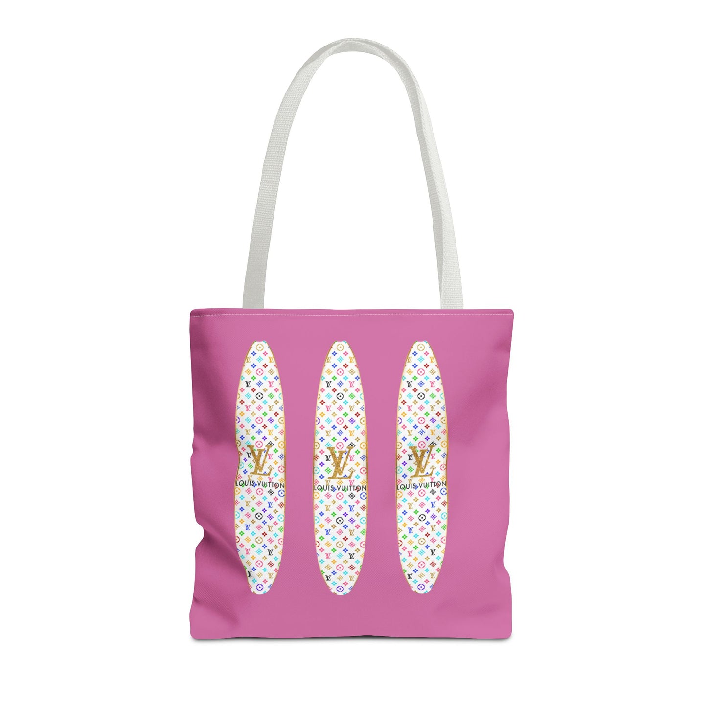 Designer Rainbow Surf Tote Bag