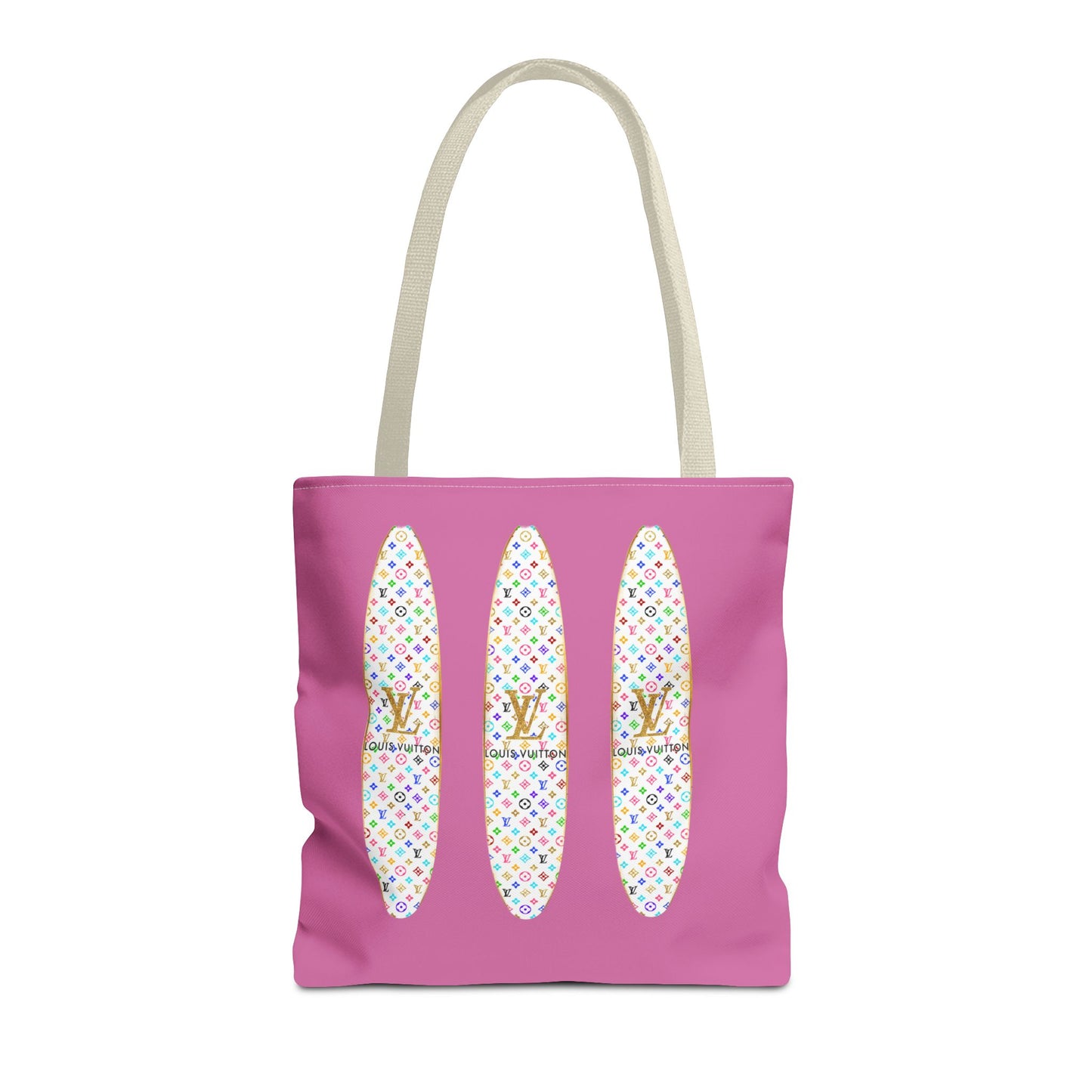 Designer Blue and Gold Surf Board Tote Bag