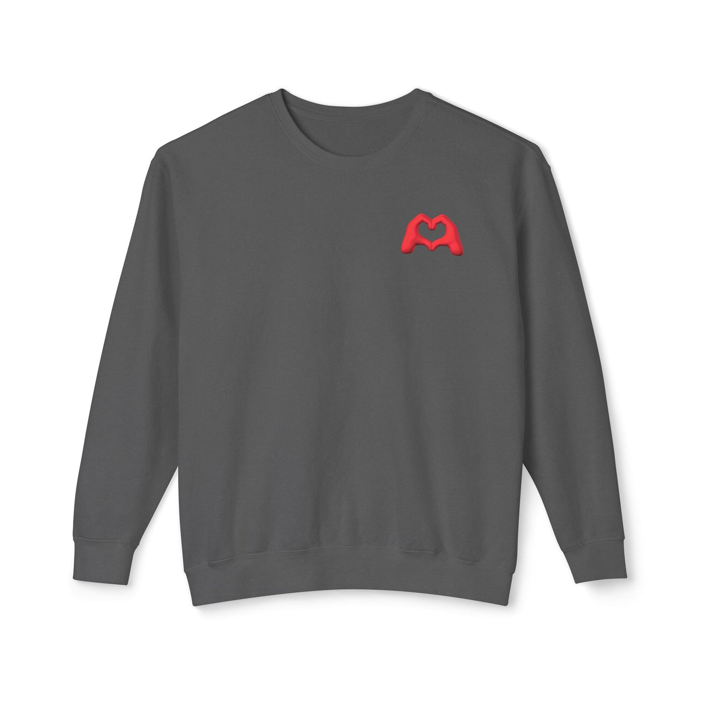 Red Hand Heart Unisex Crewneck Sweatshirt