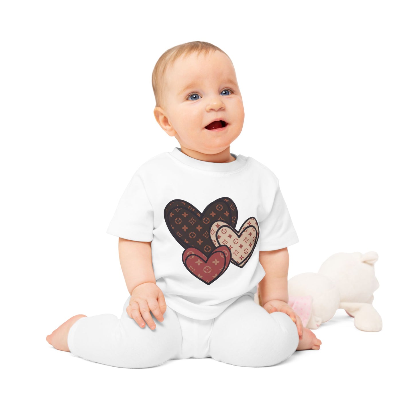 Stylish Hearts Baby T-Shirt