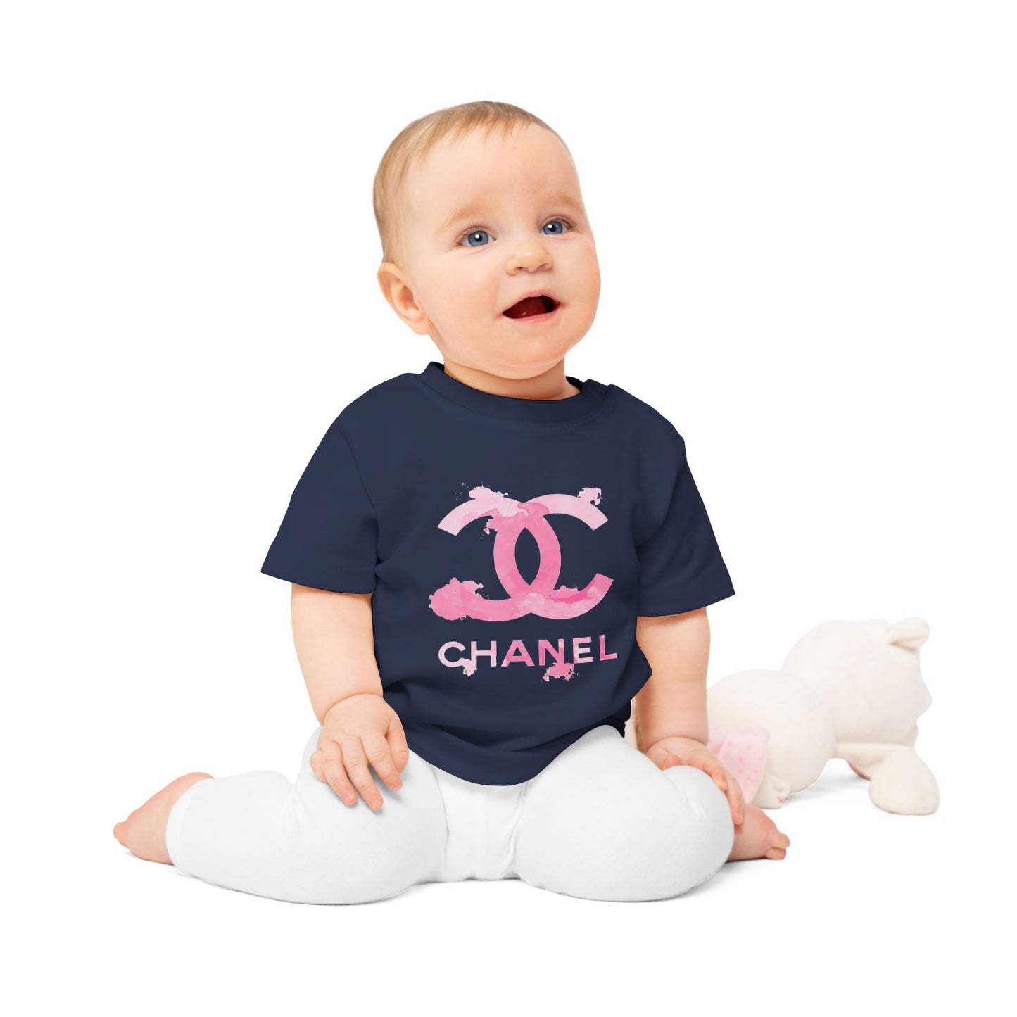 Designer Pink Watercolor Baby T-Shirt