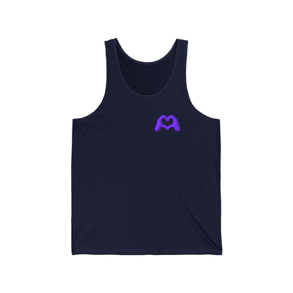 Purple Hand Heart Unisex Jersey Tank