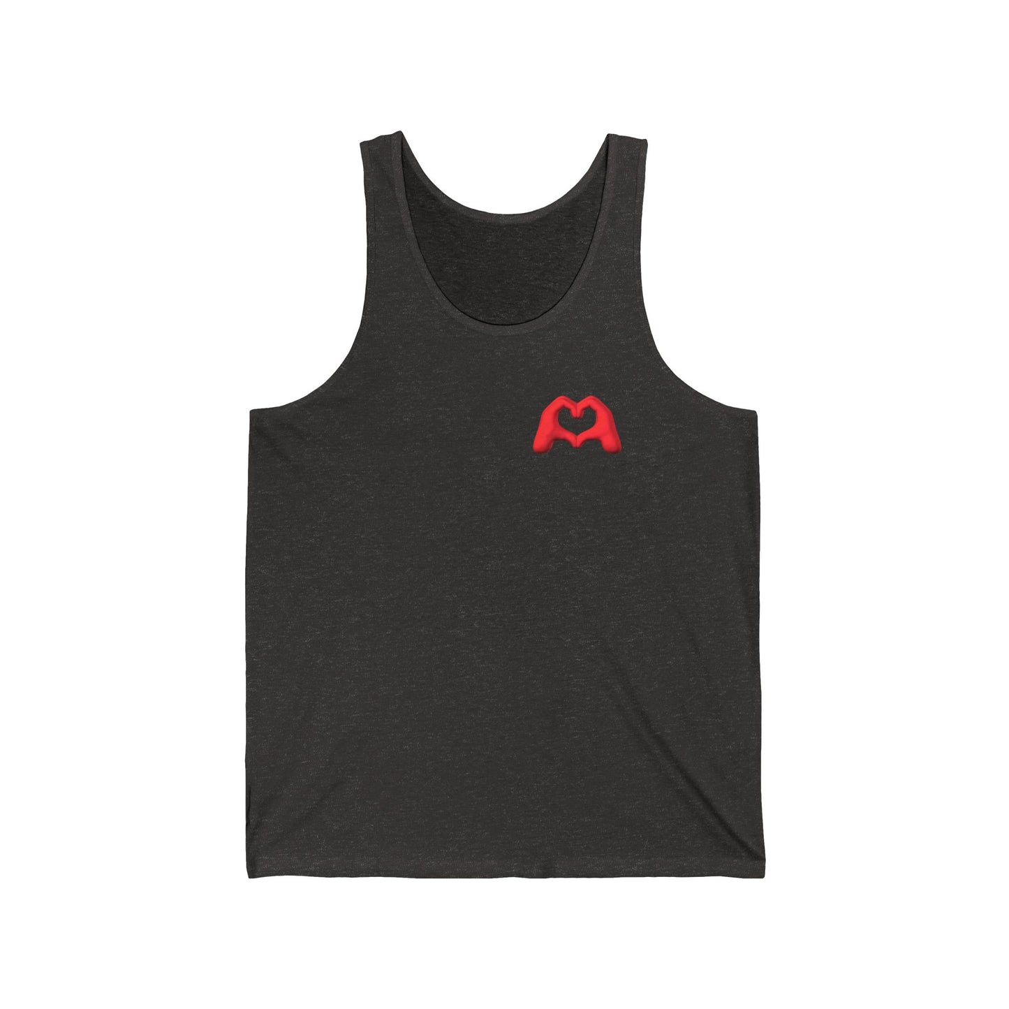 Red Hand Heart Unisex Jersey Tank