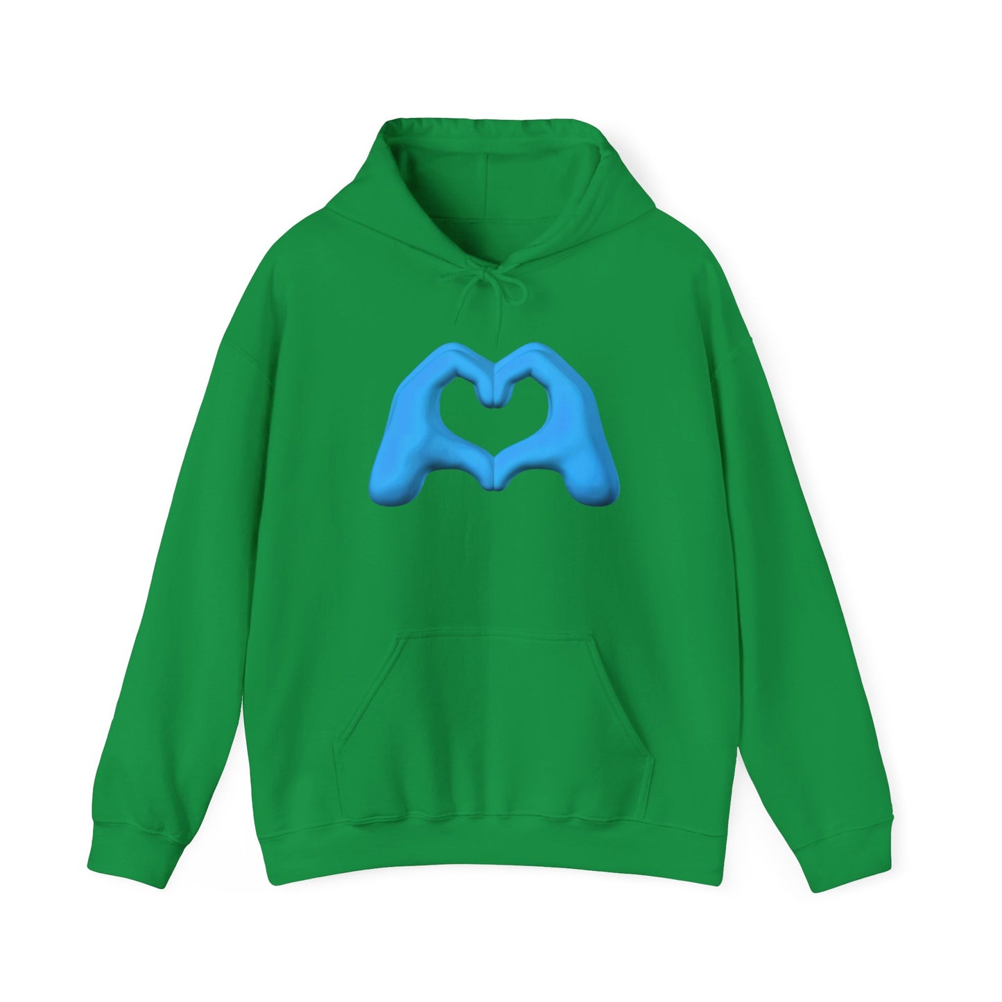 Blue Hand Heart Hoodie - Unisex Sweatshirt