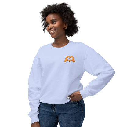 Gold Hand Heart Unisex Crewneck Sweatshirt