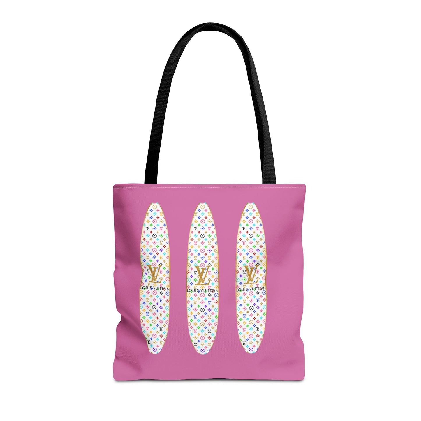 Designer Blue and Gold Surf Board Tote Bag