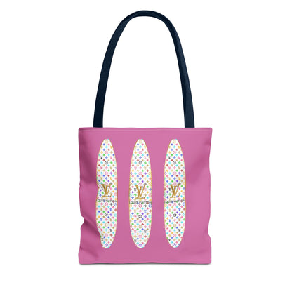 Designer Rainbow Surf Tote Bag