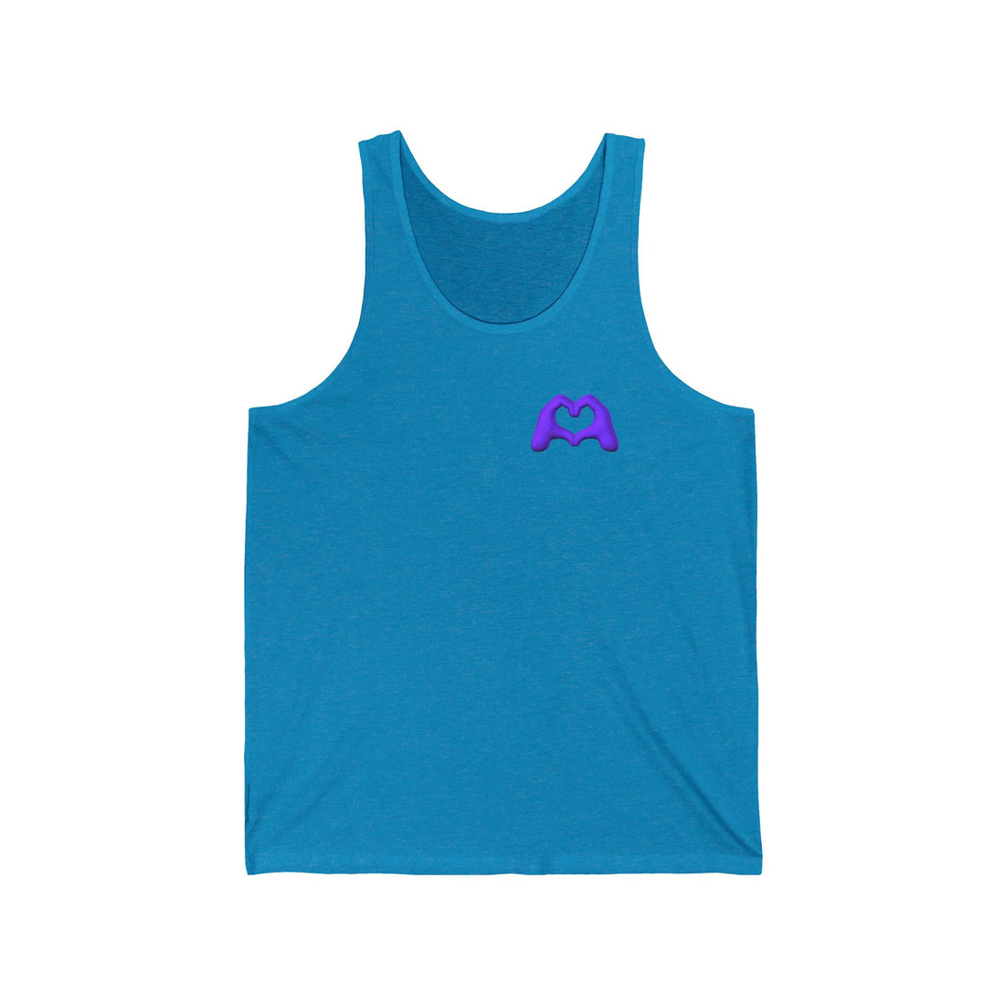 Violet Hand Heart Unisex Jersey Tank