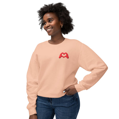 Red Hand Heart Unisex Crewneck Sweatshirt