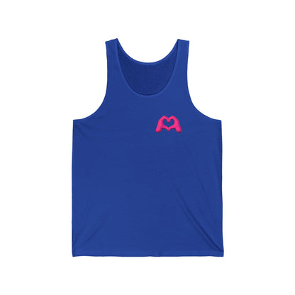 Pink Hand Heart Unisex Jersey Tank