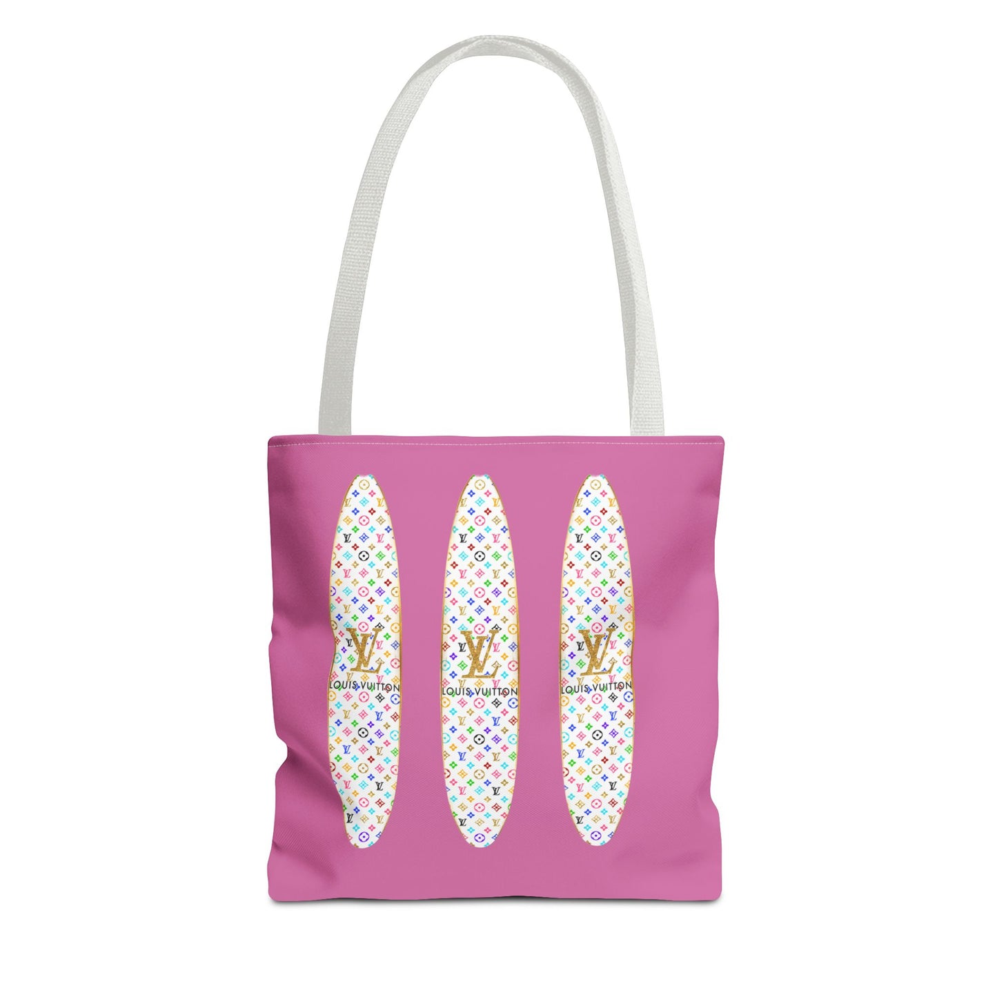 Designer Blue and Gold Surf Board Tote Bag