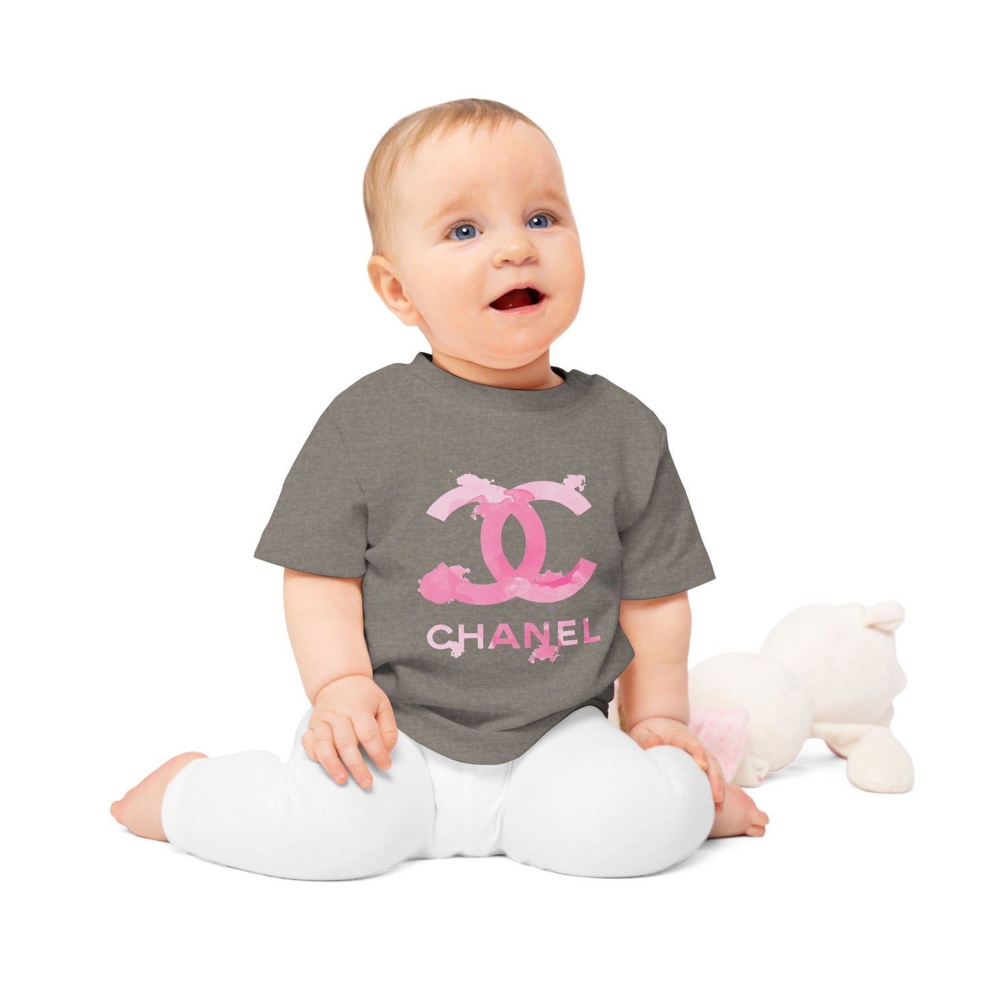 Designer Pink Watercolor Baby T-Shirt