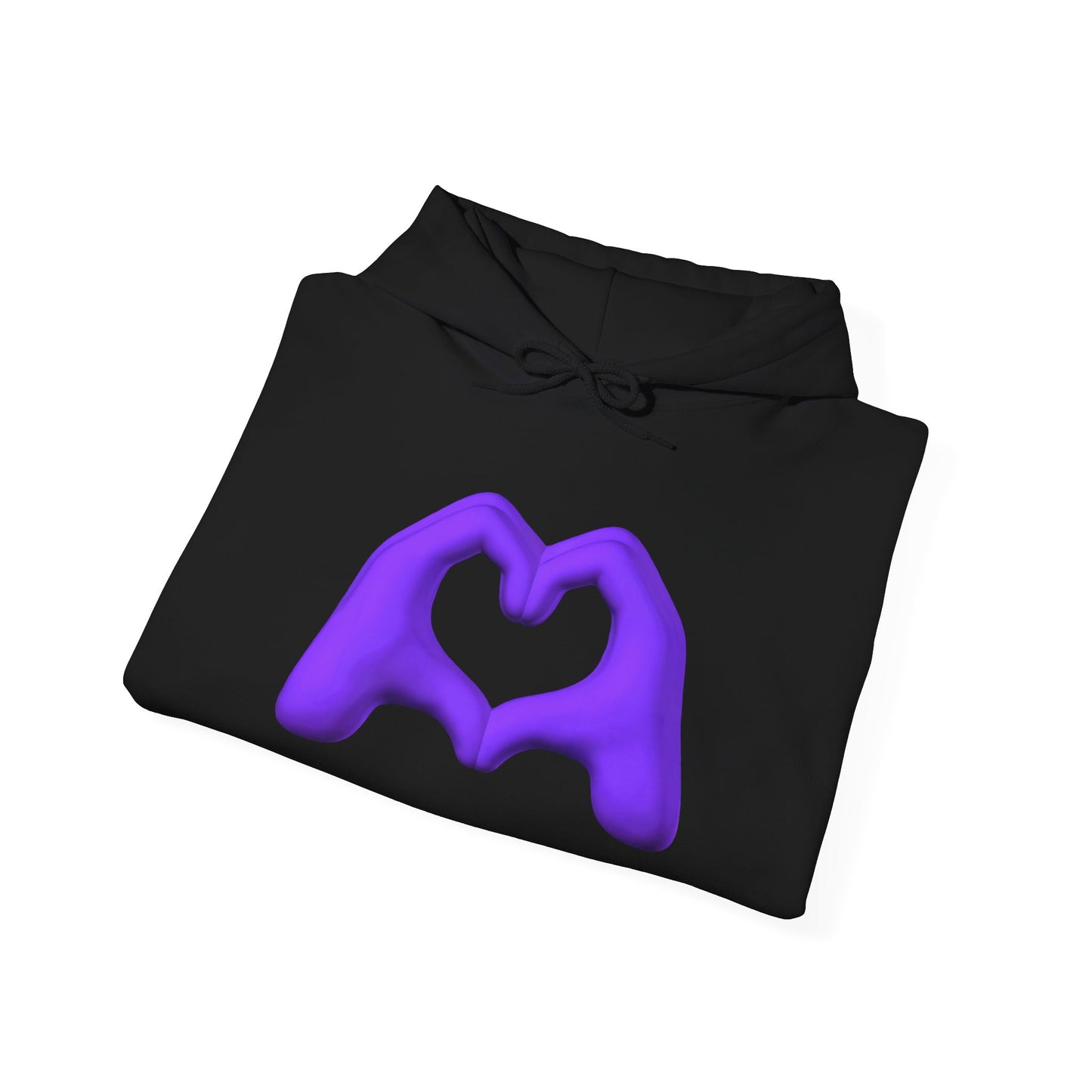 Violet Hand Heart Hoodie - Unisex Sweatshirt