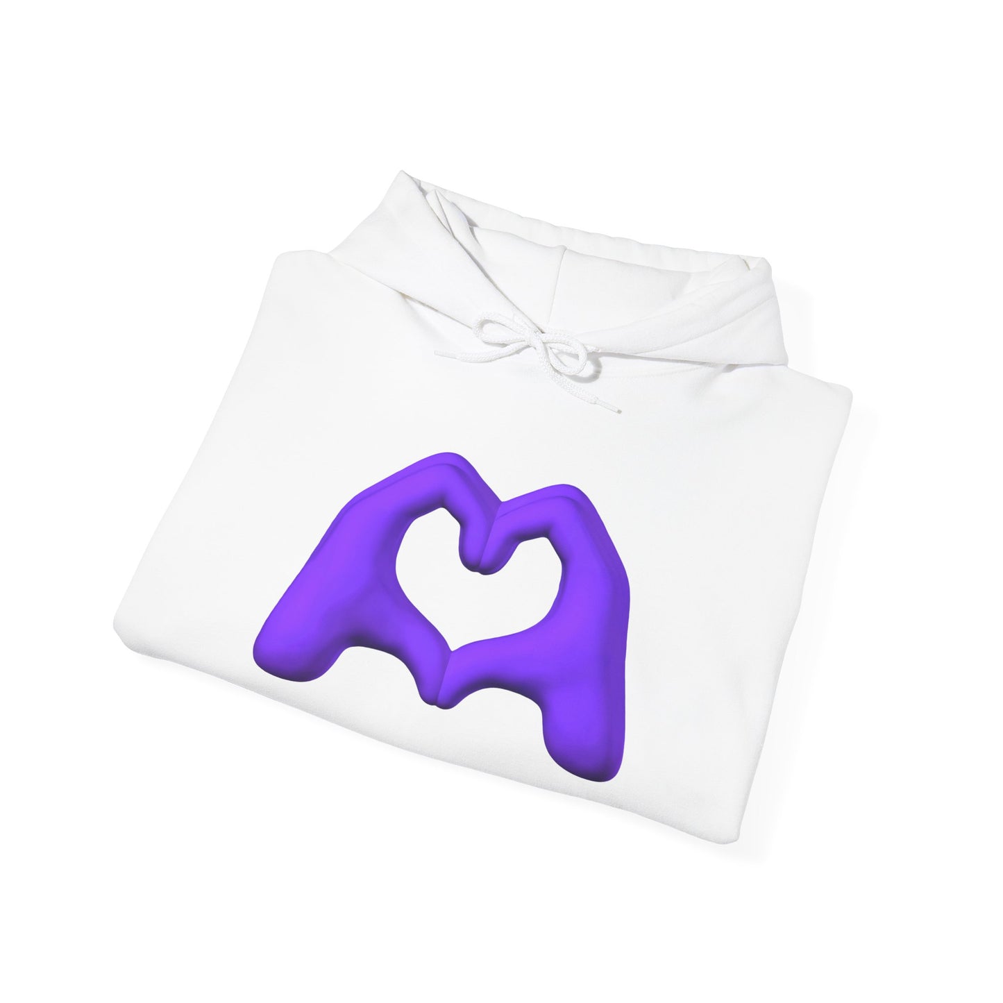 Violet Hand Heart Hoodie - Unisex Sweatshirt