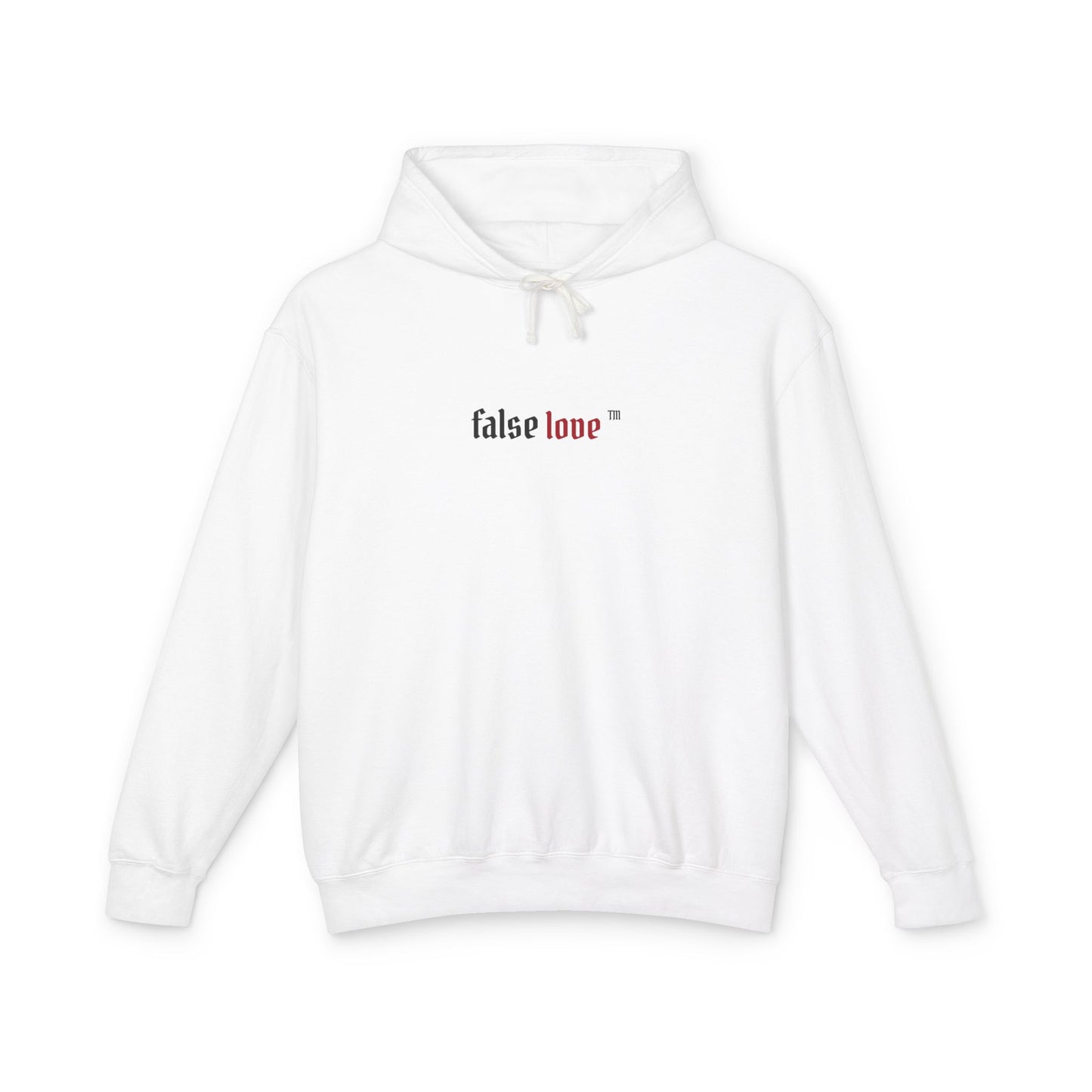 False Love Branded Unisex Lightweight Hooded Sweatshirt