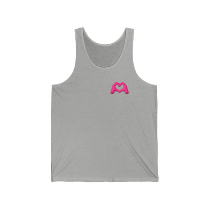 Pink Hand Heart Unisex Jersey Tank