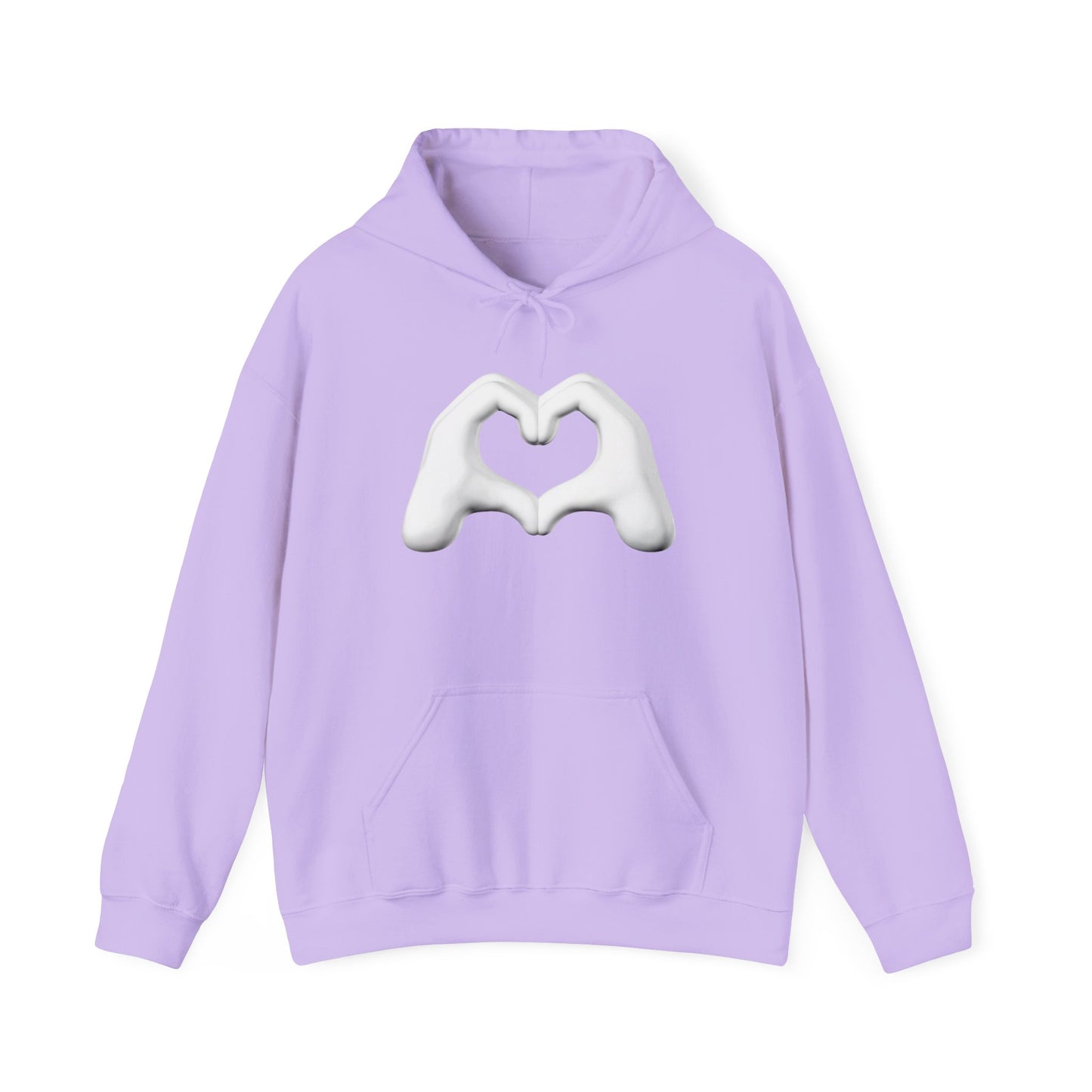 White Hand Heart Hoodie - Unisex Sweatshirt