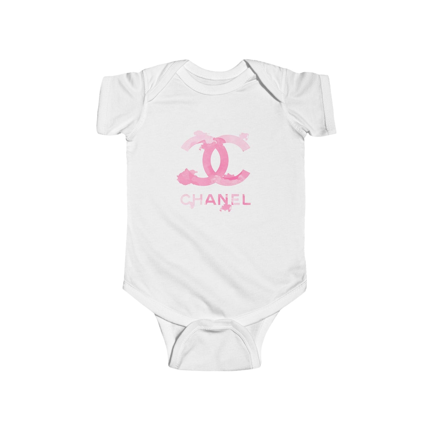 Designer Fashion Pink Watercolor Baby Onesie