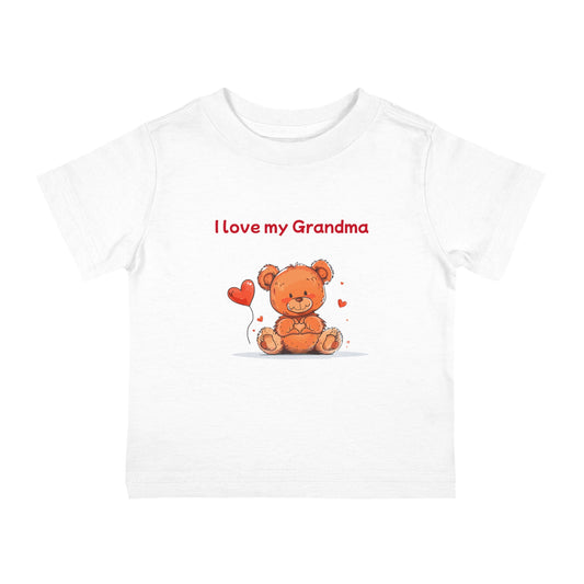 Beary Hand Heart I Love My Grandma Hand Heart Infant Tee