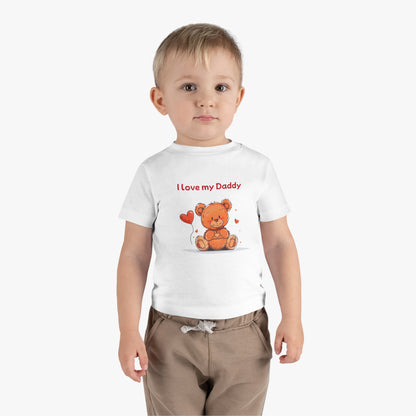 Beary Hand Heart I Love My Daddy Hand Heart Infant Tee