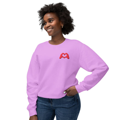 Red Hand Heart Unisex Crewneck Sweatshirt