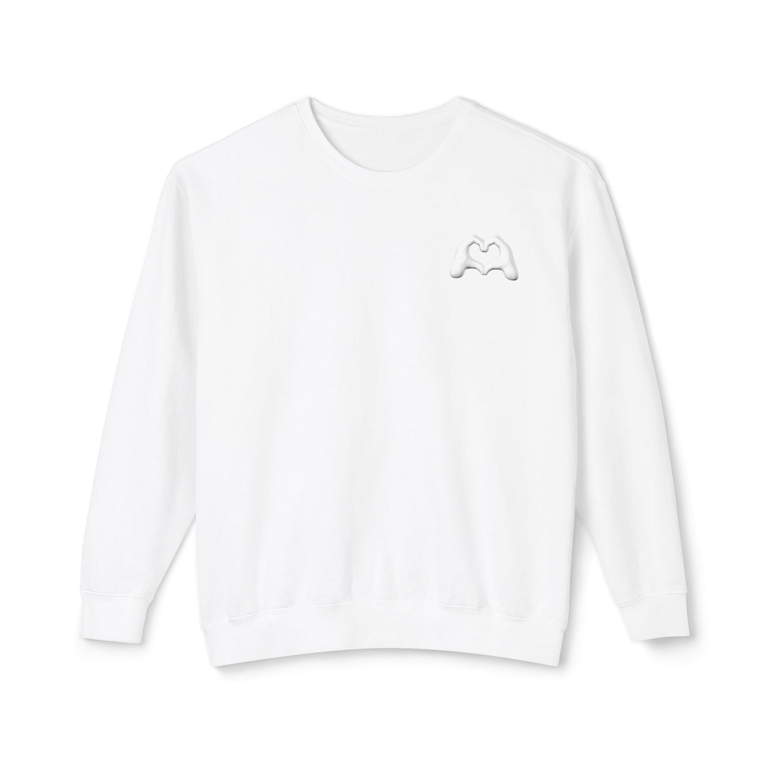 White Hand Heart Unisex Crewneck Sweatshirt
