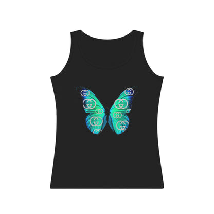 Designer Blue Green Butterfly Tank