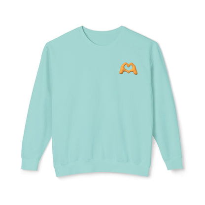 Gold Hand Heart Unisex Crewneck Sweatshirt