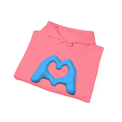 Blue Hand Heart Hoodie - Unisex Sweatshirt