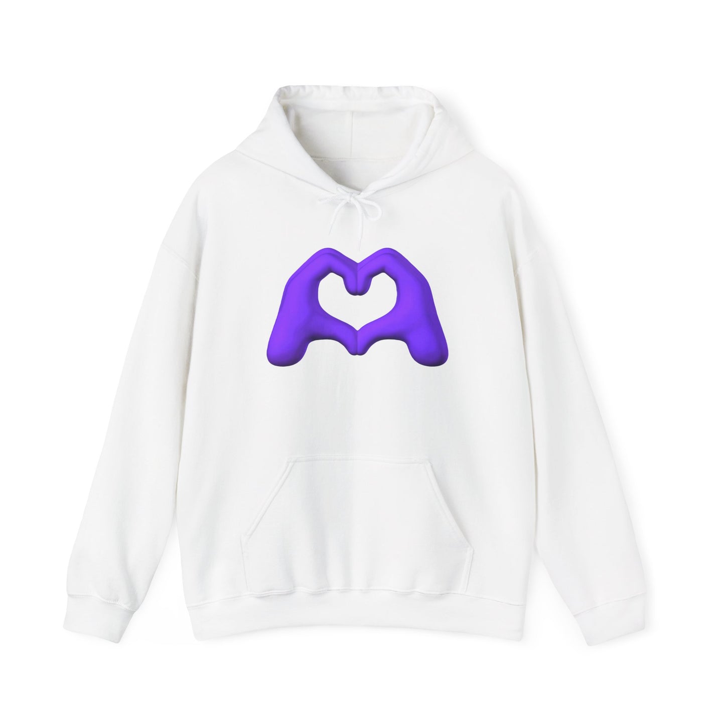 Violet Hand Heart Hoodie - Unisex Sweatshirt